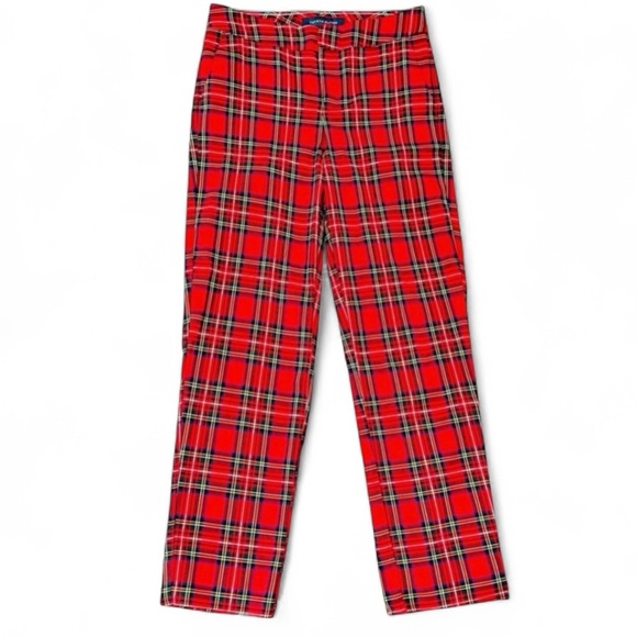 Like New! Tommy Hilfiger Red Plaid Pants Size 2 - Picture 6 of 7